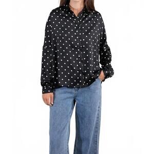 NEW MOLLY BRACKEN polka dot blouse in black